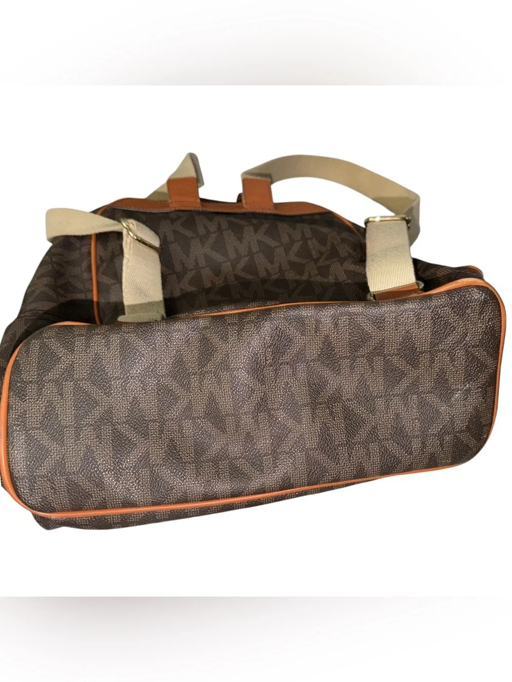 Michael Kors ~ Backpack ~ Brown/Acorn Monogram ~ Medium Backpack ~ Gold Hardware